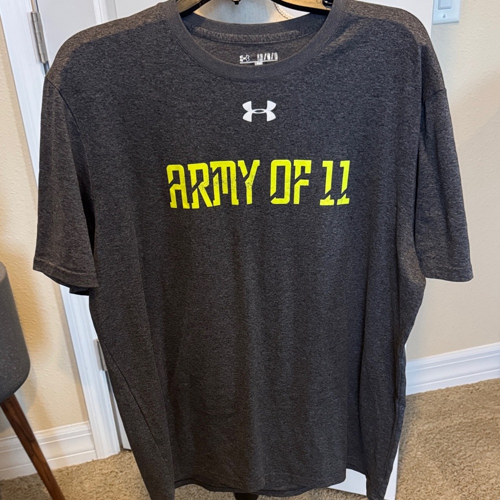Under Armour Men's Dark Gray T-Shirt - Army of 11 Graphic Football